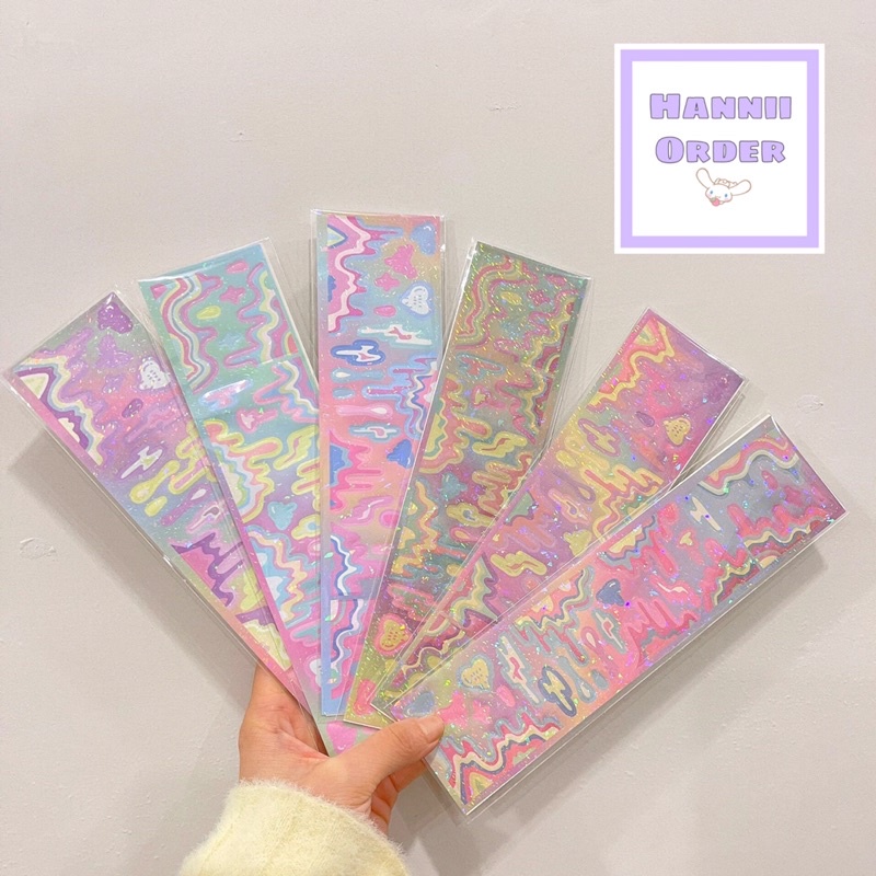 Sticker màu loang bling bling siêu xinh