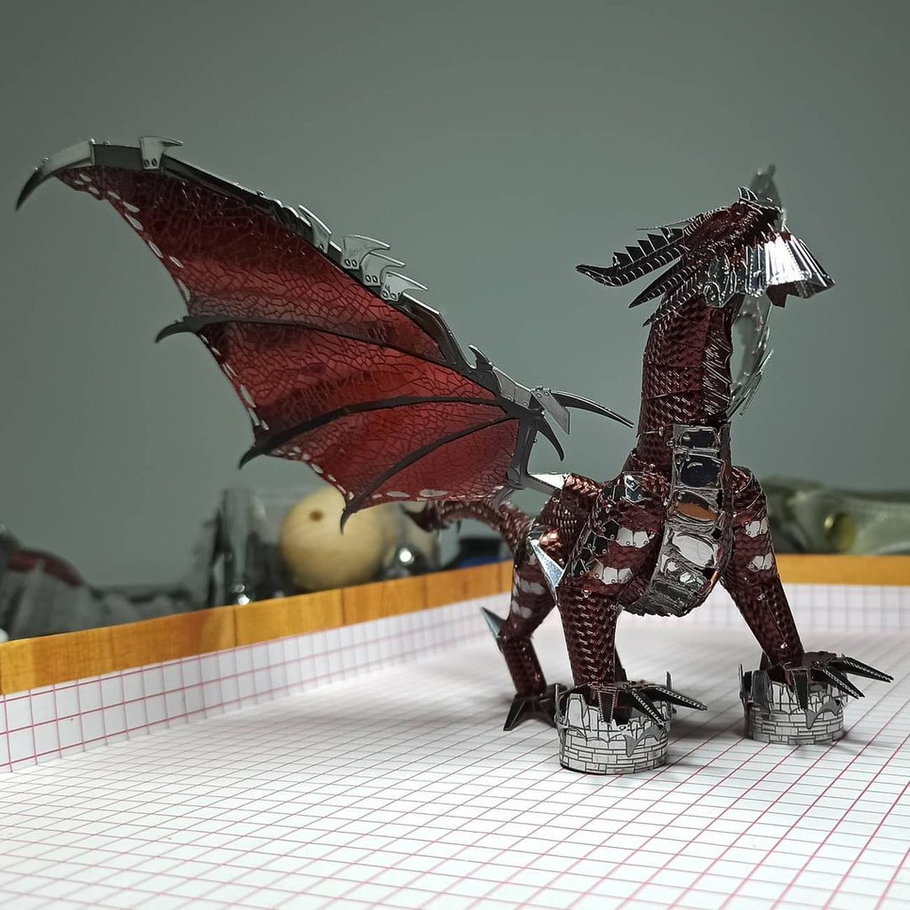 Mô Hình Kim Loại 3D Lắp Ráp Piececool Rồng Đen Deathwing Trong World of Warcraft