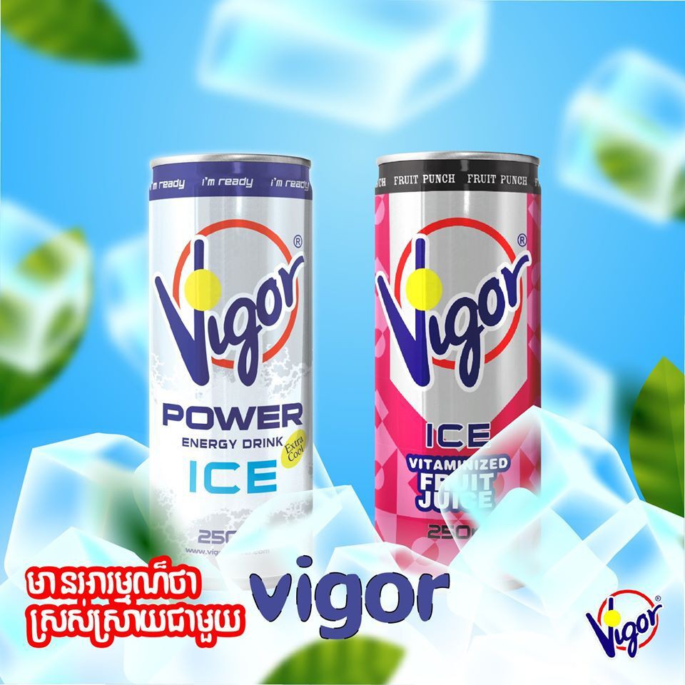 Thùng 24 Lon Nước Tăng Lực Vigor 250ml