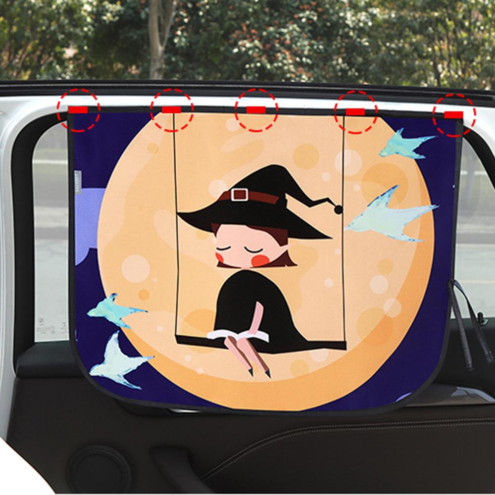 Tấm Phim Dán Cửa Sổ Xe Hơi Họa Tiết Hoạt Hình Dễ Thương Bắt Mắt