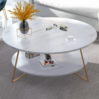 Bàn trà tròn 2 tầng cao cấp, bàn sofa, bàn trà BAT015