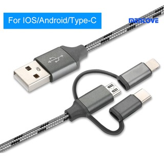 Dây Cáp Sạc Nhanh Usb Loại C 3 Trong 1 Cho Android / Iphone / Type-C / Android