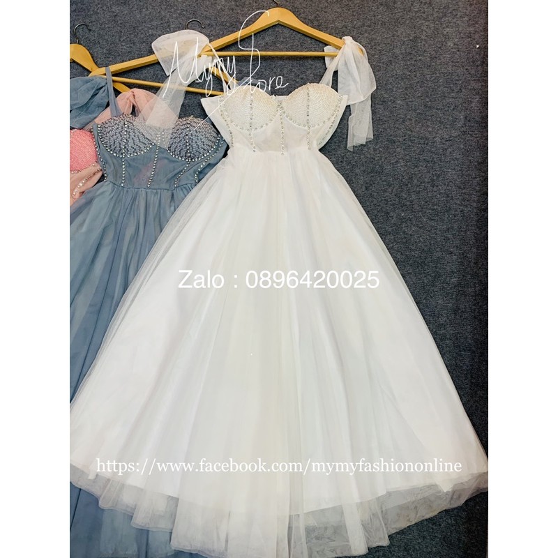 ĐẦM MAXI CÚP KẾT ĐÁ 2 DÂY CỘT NƠ - MS278V | BigBuy360 - bigbuy360.vn