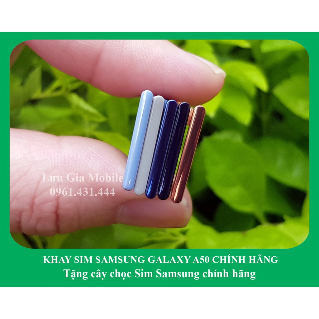 [Mã ELHA22 giảm 5% đơn 300K] KHAY SIM SAMSUNG GALAXY A50 2019 CHÍNH HÃNG + Cây chọc Sim chính hãng Samsung