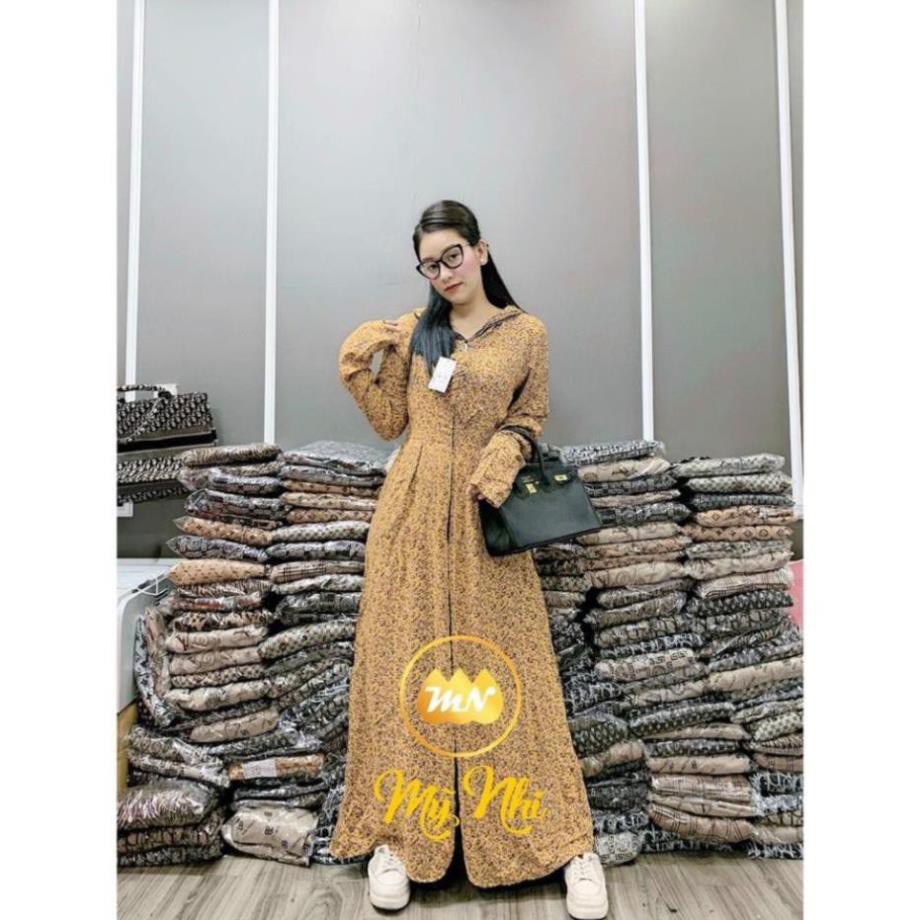 Áo chống nắng toàn thân nữ vải lanh vải bò Jean 2 lớp 3 lớp dài kín chân - Ao chong nang nu toan than 😱 ྇ ྇