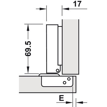 Bản lề thẳng có giảm chấn (Cái)