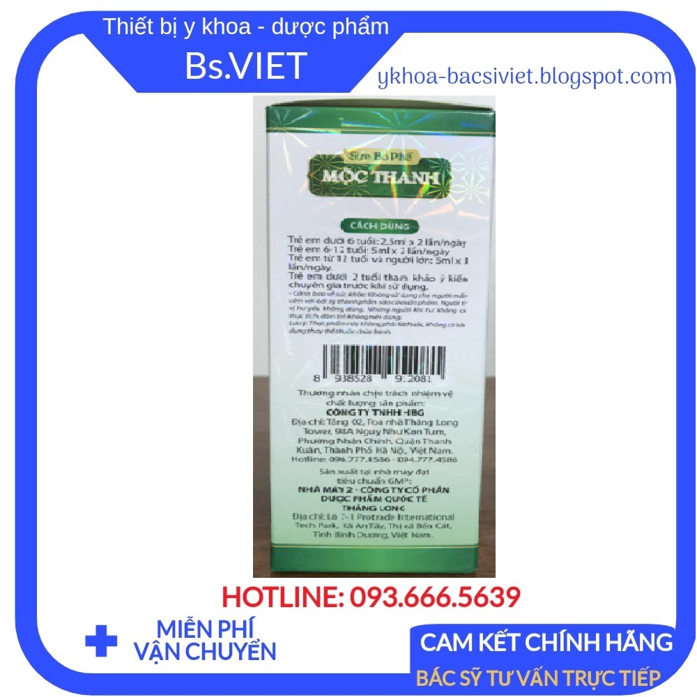 Siro BỔ PHẾ MỘC THANH -Khắc Tinh Viêm họng hạt Viêm Amidan mãn tính- Viêm phế quản- Viêm Phổi- Ho Đờm, Ho Khan hiệu quả