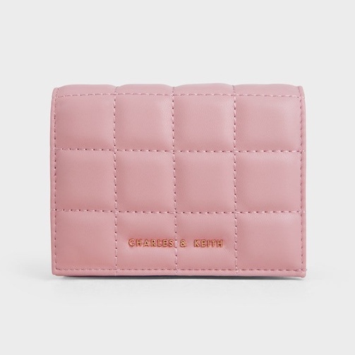 Ví mini nữ đeo chéo caro hồng chính hãng Charles & Keith | Auth - Sing - Ảnh thật