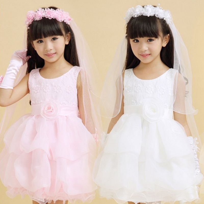 Băng Đô Cài Tóc Hình Vương Miện Phối Ren Cho Bé Gái