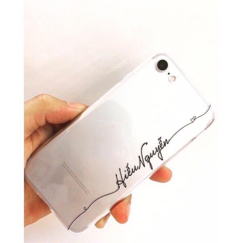 ỐP LƯNG IN TÊN RIÊNG CHỮ KÝ iPhone 5 5s 5c 6 6plus 6s 6s plus 6 7 7plus 8 8plus x xs xs max 11 11 pro 11 12promax