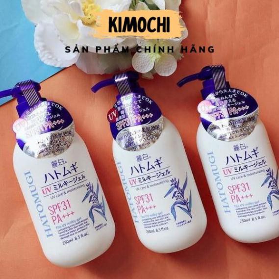 SỮA CHỐNG NẮNG TRĂNG DA Hatomugi Hạt Ý Dĩ Naturie Nhật Bản 250G