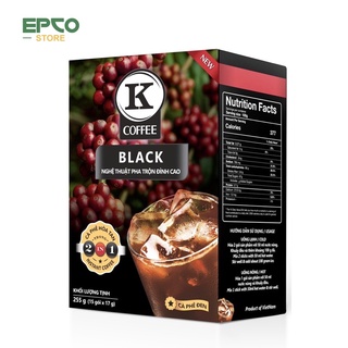 CÀ PHÊ ĐEN HOÀ TAN 2 trong 1 K Black 255g (15 gói x 17g)