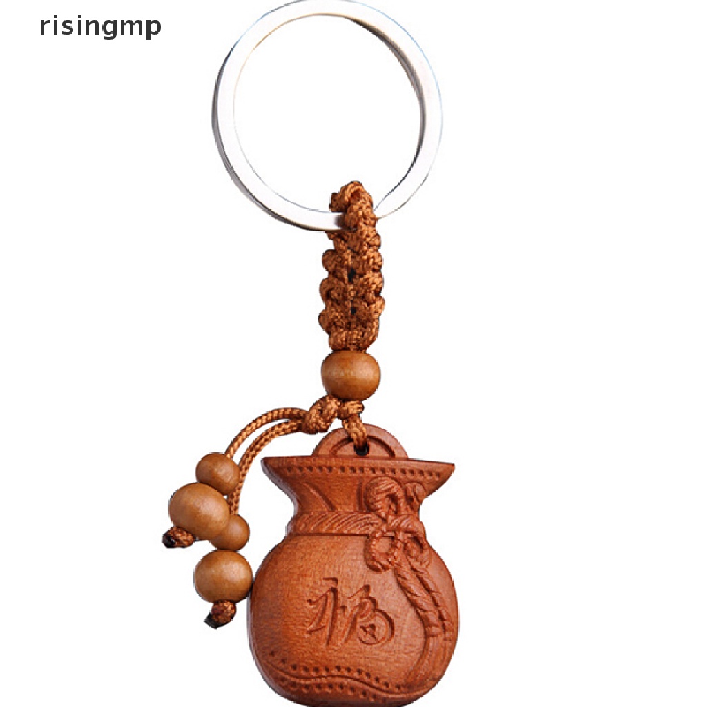 Móc Khóa Hình Phật May Mắn Bằng Gỗ ♨Trên đó