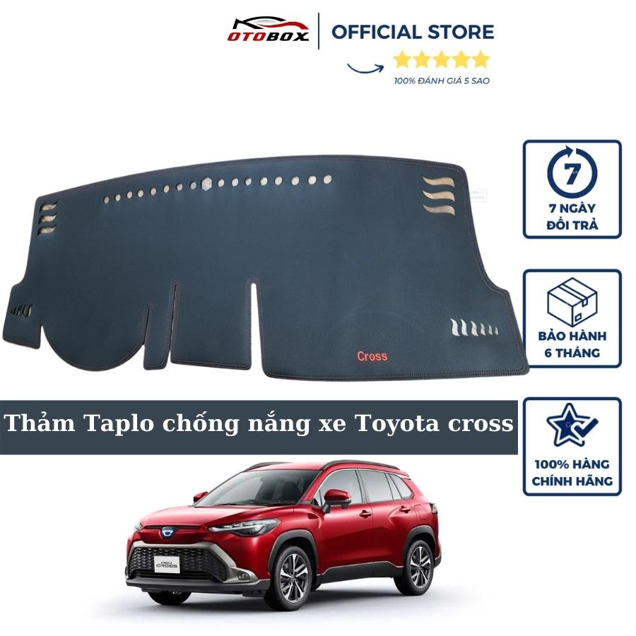 Thảm taplo chống nắng xe ô tô Toyota cross chất liệu da carbon cao cấp chính hãng OTOBOX