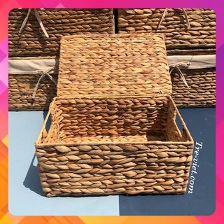 Giỏ lục bình đa năng có nắp đựng đồ - Storage basket - có sẵn 3 kích thước
