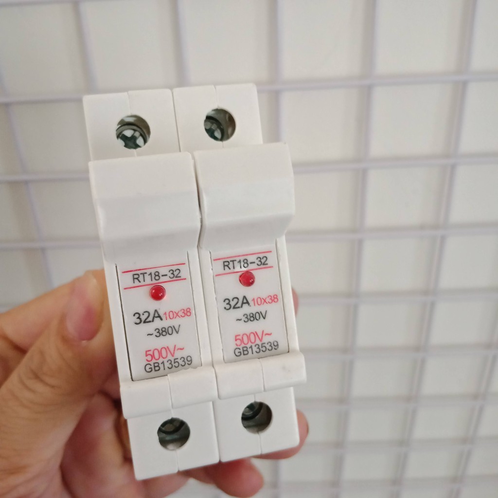 Cầu chì 16A 32A, kèm đế cầu chì 1P 2P