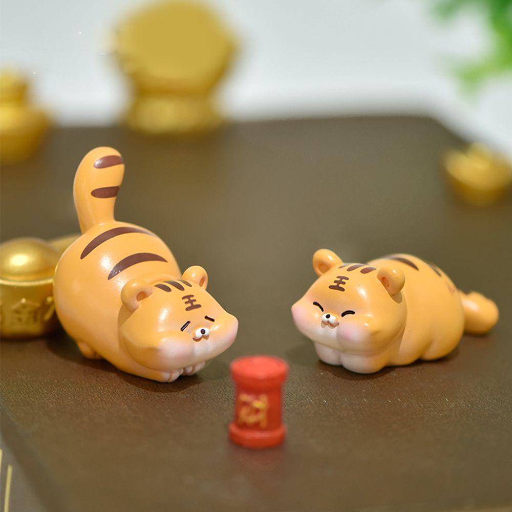 Yan1 Tượng Hổ Thần Tài Để Bàn Trang Trí Năm Mới DIY