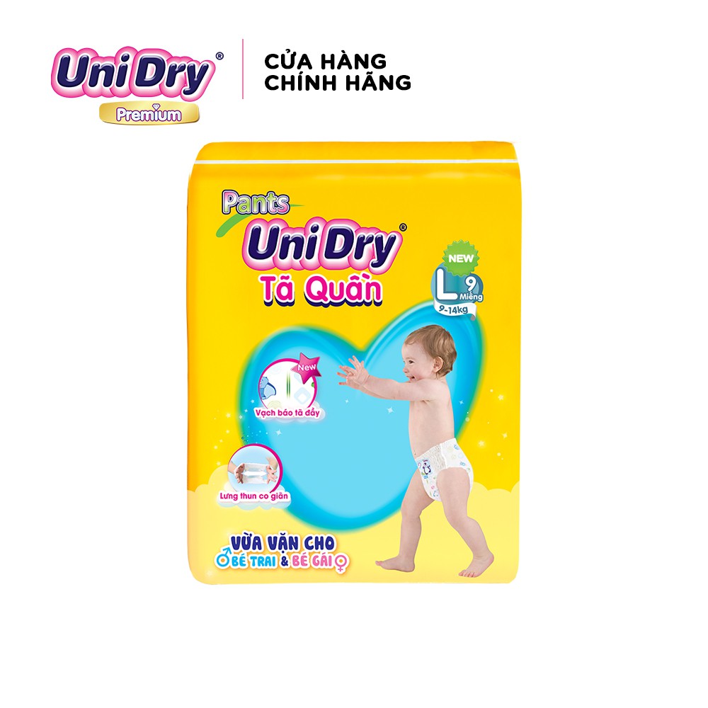 (Tặng 1 gói tã quần size L9) Combo 2 tã dán Unidry gói Super Jumbo size M (76 miếng)