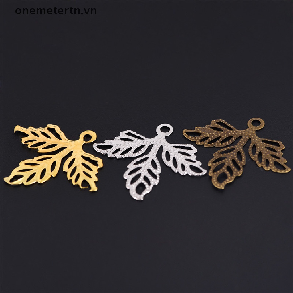 Set 100 Bộ Lọc Lá Bằng Kim Loại Dùng Làm Trang Sức Thủ Công DIY