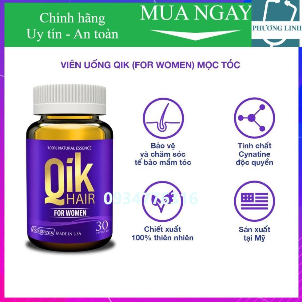 Viên uống QIK HAIR (cho Nữ) giảm rụng, mọc tóc chắc khỏe (15 viên)