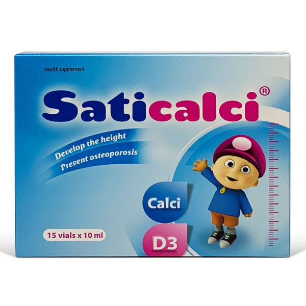 Siro Saticalci – Hỗ trợ phát triển chiều cao cho trẻ (Hộp 15 ống)