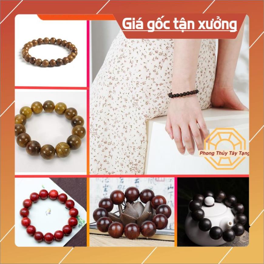Vòng Tay Phong Thuỷ Gỗ Tự Nhiên mùi thơm nhẹ Bình An, May Mắn quà tặng ý nghĩa - Phong Thuỷ Tây Tạng