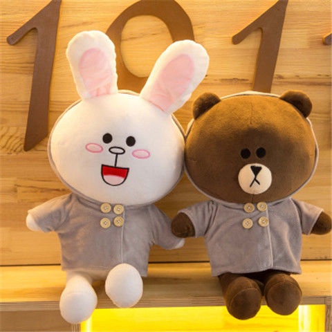 Búp bê gấu nâu Đồ chơi nhồi bông búp bê Thỏ Cony lớn gối gấu Bebear quà tặng sinh nhật ngày của trẻ 