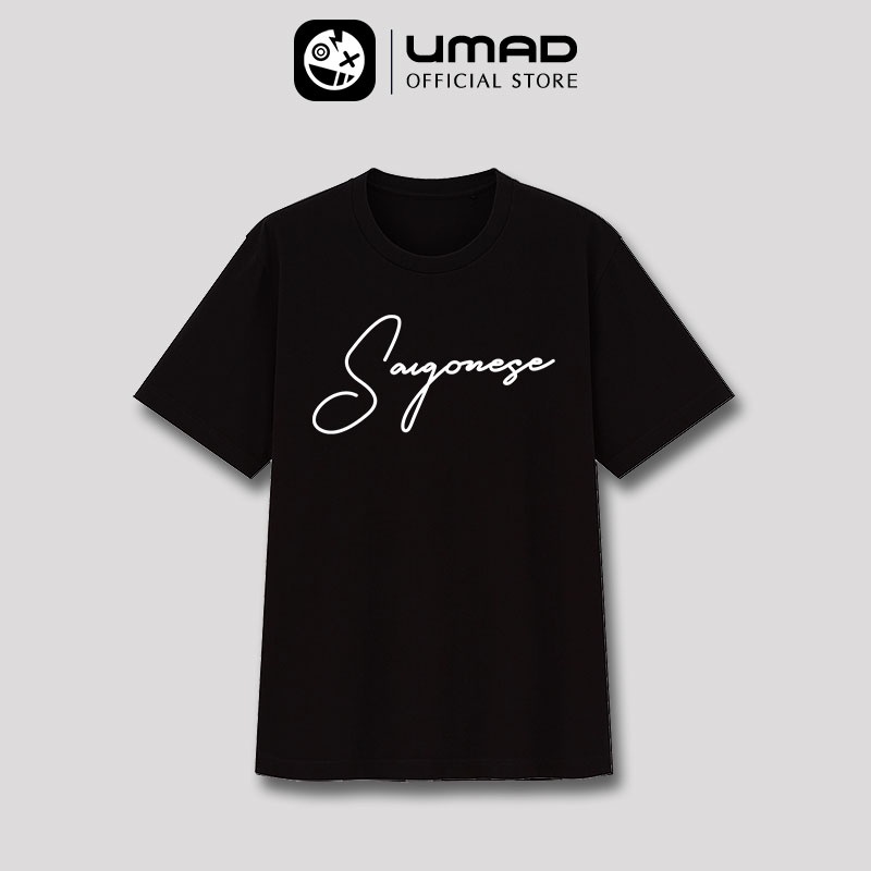 Áo thun UMAD unisex trending Saigonese phản quang nam nữ tay ngắn có big size (40kg-110kg)