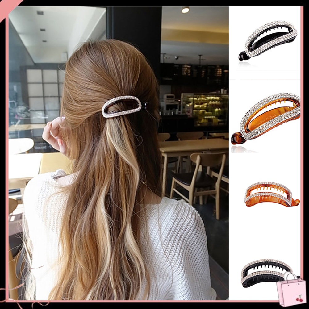 Kẹp Tóc Đuôi Ngựa Đính Đá Thời Trang Dành Cho Nữ