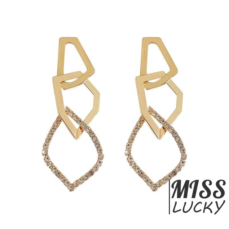 Khuyên tai nữ kiểu dáng hình học thời trang cá tính