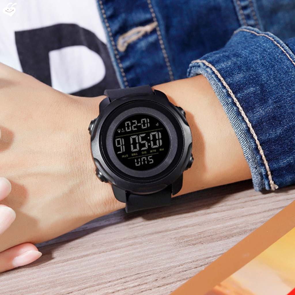 Đồng Hồ Đeo Tay Điện Tử Dây Da PU Chống Nước Phát Sáng Cho Bé Trai Gái