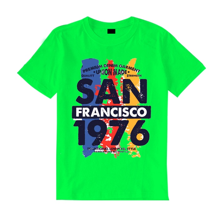 ÁO THUN NAM NỮ TAY NGẮN SAN FRANCISCO TAY NGẮN VẢI THUN COTTON MỀM MỊN