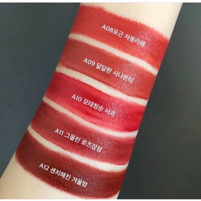 [Sẵn 17 màu] Son Kem lì black rouge air fit velvet lip tint Hàn Quốc..