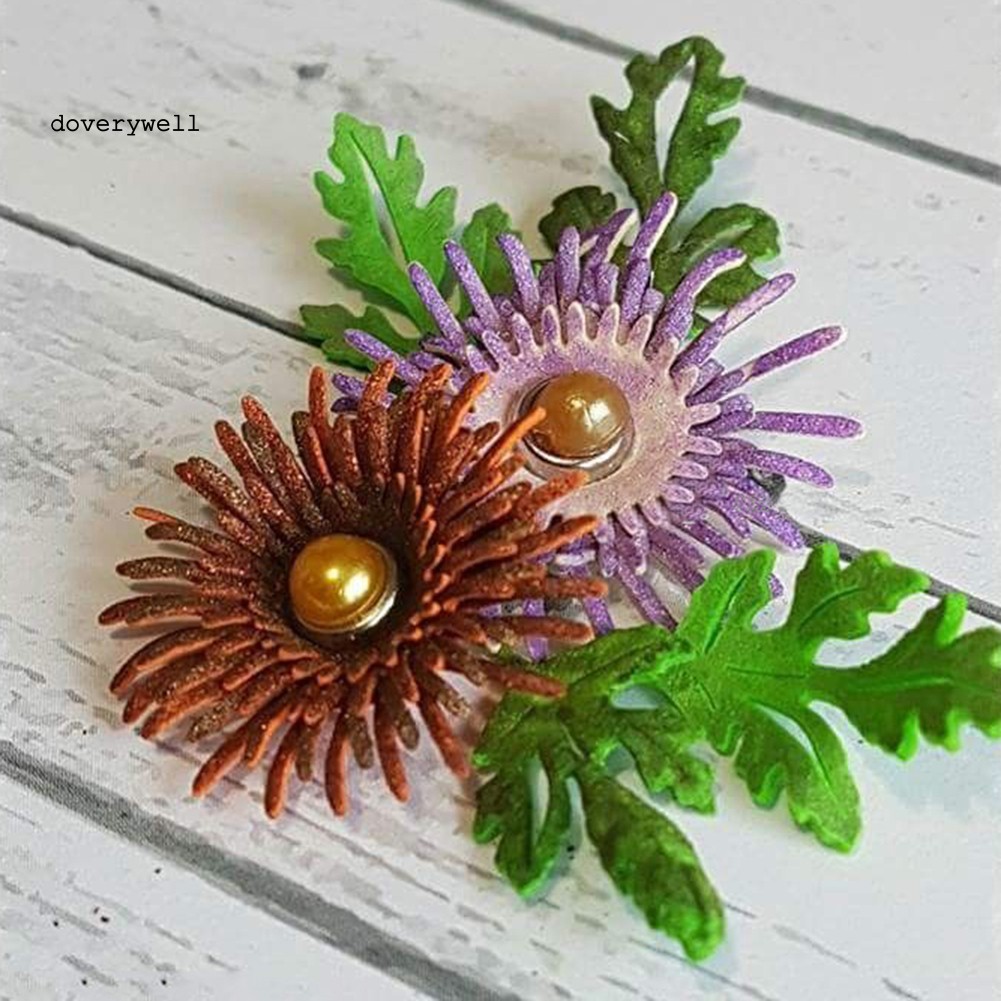 Khuôn Cắt Giấy Làm Từ Kim Loại Hình Hoa Lá Trang Trí Scrapbook