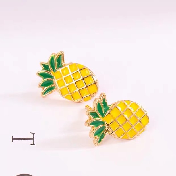 Pineapple Earrings khuyên tai hình trái dứa phong cách hàn quốc