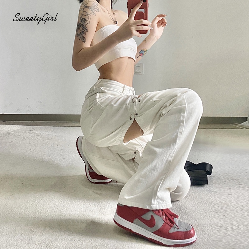 Quần Thể Thao Lưng Cao Ống Suông Màu Trơn Thời Trang Cho Nữ 2022