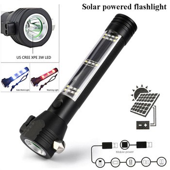<Đại hội sale> Đèn pin siêu sáng 11 chức năng Solar Power Flashlight