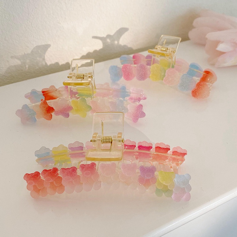 Kẹp Tóc Màu Kẹo Ngọt Họa Tiết Trái Tim Dễ Thương Bắt Mắt