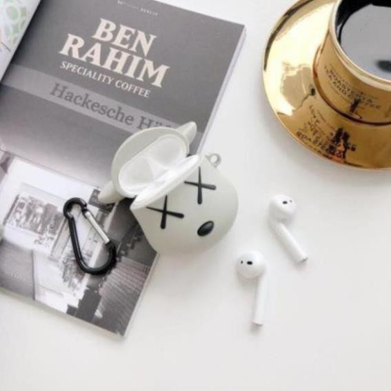 Case Airpods 1/2/I12 Inpods - Vỏ Bao Đựng Bảo Vệ Ốp Tai Nghe, Sillicone Dẻo Chống Bám Bẩn, Va Đập Gấu Kaws -I.CASE