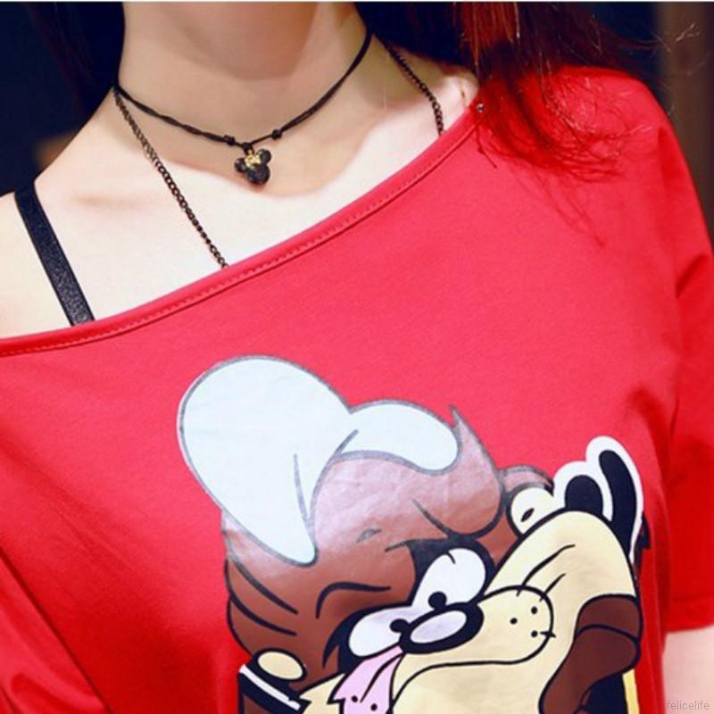 FREESHIP ĐƠN 99K_ Đầm suông in hình hoạt hình có size lớn cho nữ