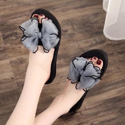 Dép Lê Nữ Quai Ngang Dễ thương Giá Rẻ Đế Cao 3 Phân