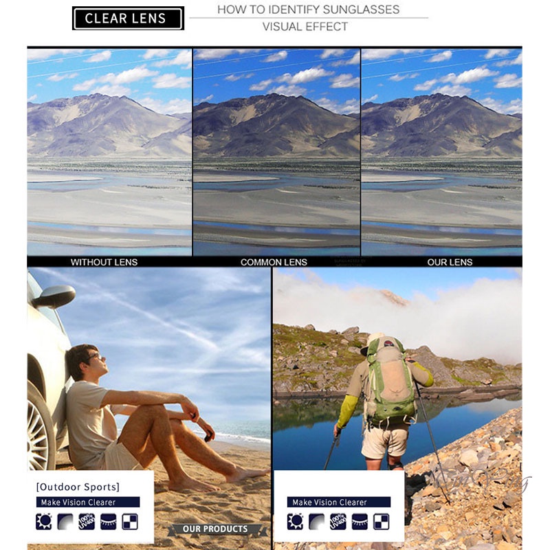 GETNOIVAS Kính Mát Phân Cực Gọng Lớn Trọng Lượng Nhẹ Bảo Vệ Khỏi Ánh Nắng Mặt Trời Đặc Biệt Cho Nam Và Nữ