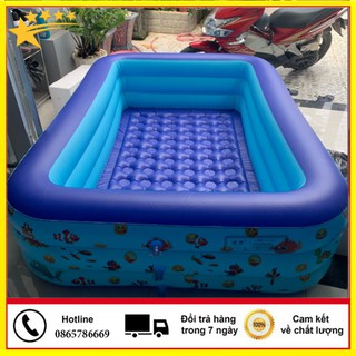 [ GIÁ  SỈ ] BỂ PHAO BƠI 2M1 x 1M4 x 60cm 3 TẦNG tặng bộ vá bể❤ bể bơi cho bé cỡ lớn loại gia đình ❤ bể phao bơi trẻ em