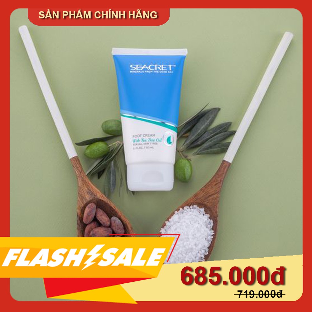 KEM DƯỠNG DA CHÂN SEACRET FOOT CREAM WITH TEA TREE OIL MỊN MÀNG MỀN MẠI LOẠI BỎ NỨT CHÂN