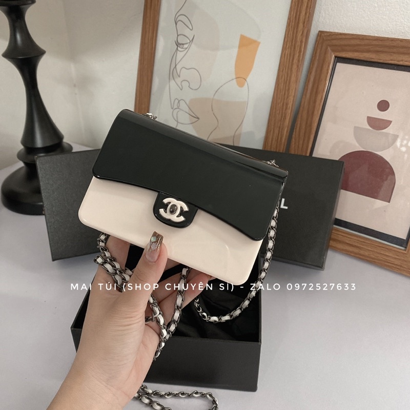 Túi CN nhựa mix 2 màu đen trắng size mini không vừa dt