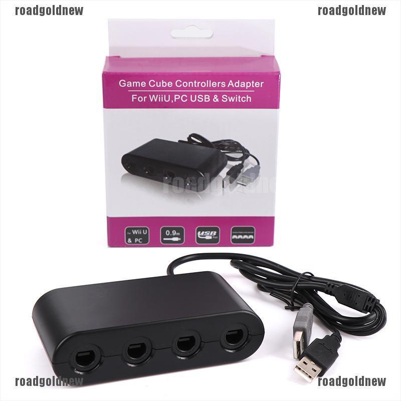 Rnvn NGC 4 Port Game Cube Controllers Adapter For Wii U,PC USB & Switch Rnvv