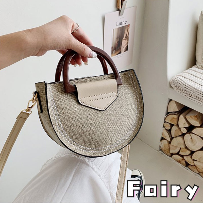Túi Xách Đeo Vai Hình Bán Nguyệt Phong Cách vintage Thời Trang Cho Nữ