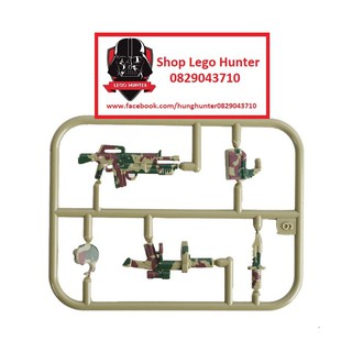 Lego Army Phụ kiện Lính vỉ trang bị xanh camo v6
