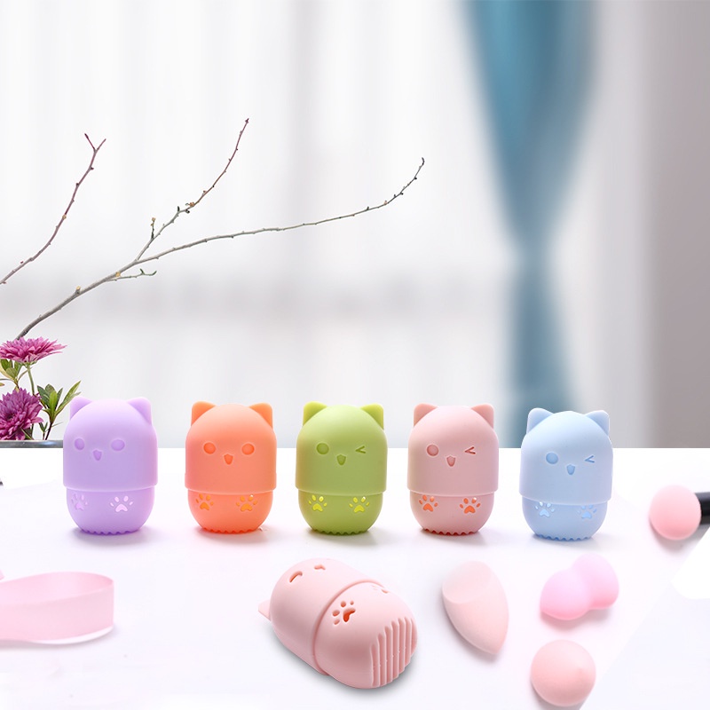 [Hàng mới về] Hộp đựng mút trang điểm tiện dụng khi đi du lịch