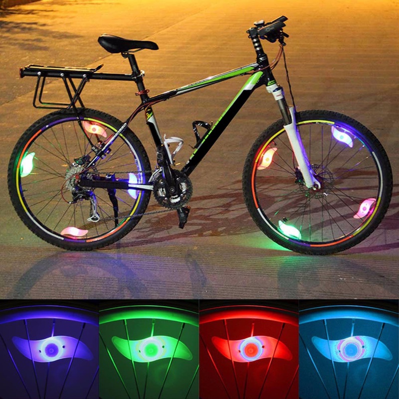 Đèn LED Cảnh Báo An Toàn Gắn Vành Bánh Xe Đạp Chống Nước